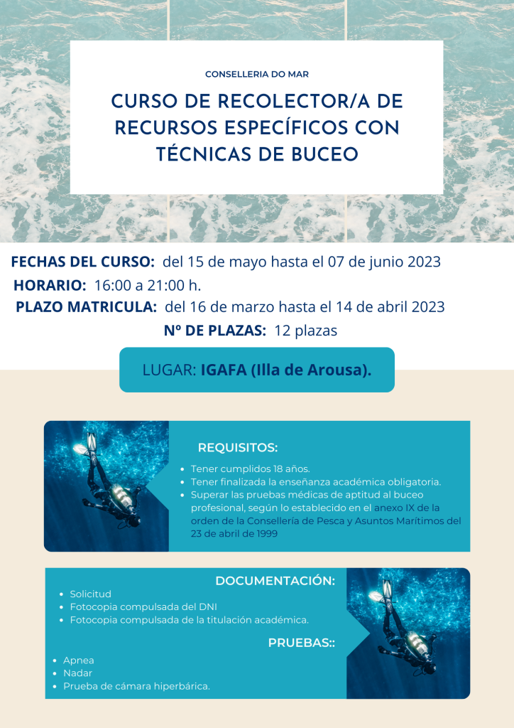 Curso recolector de recursos específicos con tecnicas de buceo