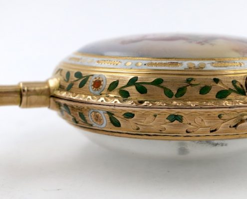 Gold enamel verge by Gudin, Paris