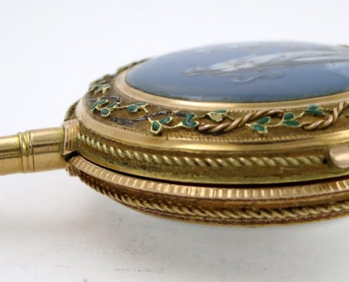 Gold & enamel verge by Vaucher, Paris