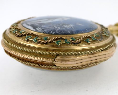 Gold & enamel verge by Vaucher, Paris