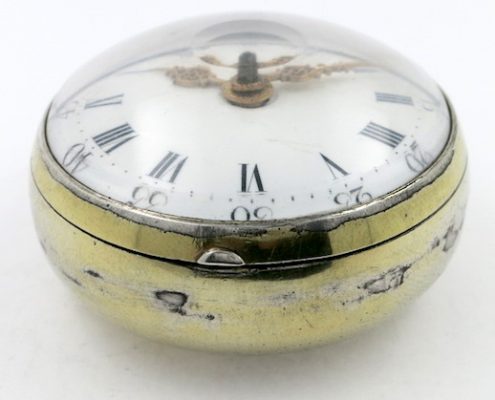 Silver repousse pocket watch