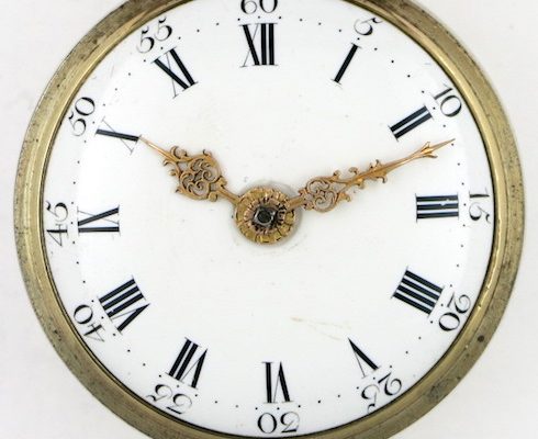 Silver repousse pocket watch