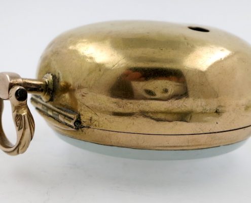 Gold repousse verge pocket watch, William West