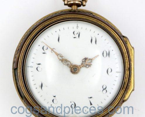 IMG_8146 Gold & shell cylinder pocket watch by John Hunt, London