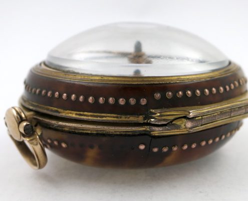 Gold & shell cylinder pocket watch by John Hunt, London