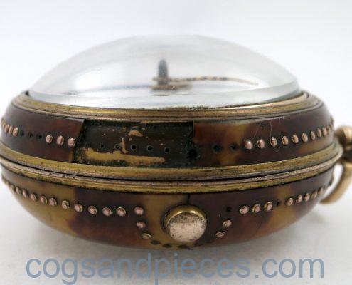 IMG_8149 Gold & shell cylinder pocket watch by John Hunt, London