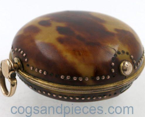 IMG_8150 Gold & shell cylinder pocket watch by John Hunt, London