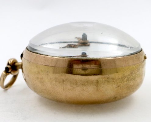 Gold & shell cylinder pocket watch by John Hunt, London