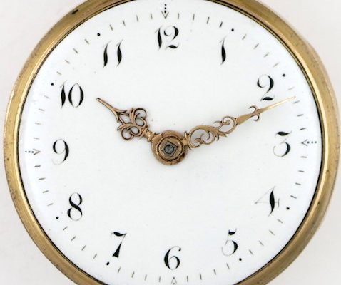 IMG_8156 Gold & shell cylinder pocket watch by John Hunt, London