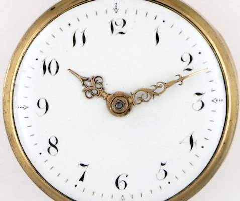 Gold & shell cylinder pocket watch by John Hunt, London