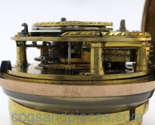 IMG_8159 Gold & shell cylinder pocket watch by John Hunt, London