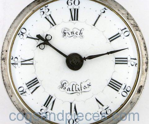 IMG_8214 Silver verge pocket watch by Finch, Halifax
