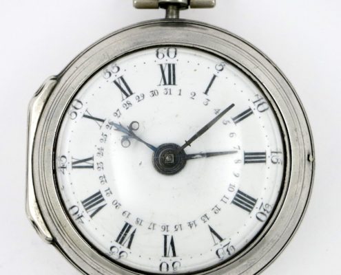 Calendar verge pocket watch by Ovingham