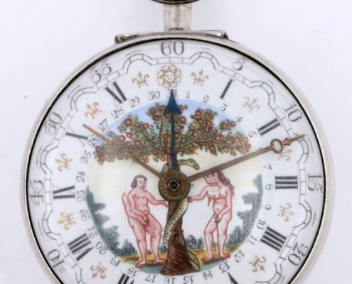 Pocket watch - Adam & Eve polychrome