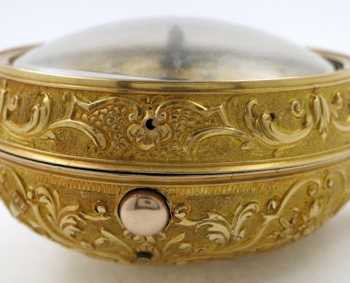 Gold repousse pair cases