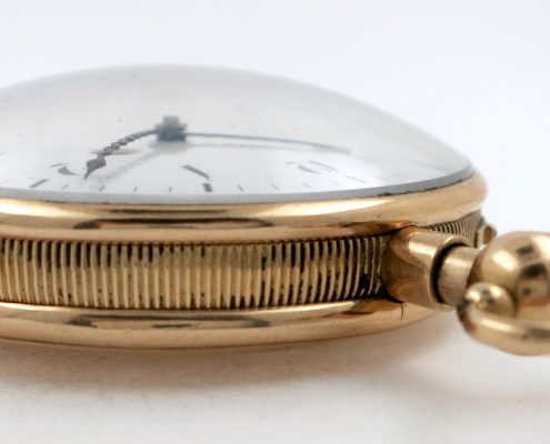 Gold repeating cylinder pocket watch