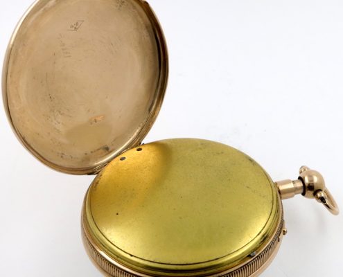 Gold repeating cylinder pocket watch