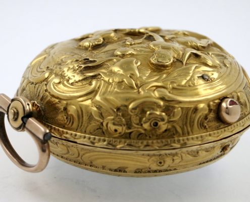 Glasgow gold repousse pair cased verge