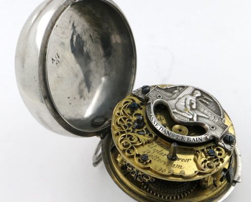 Early Dutch watch with mock pendulum balance