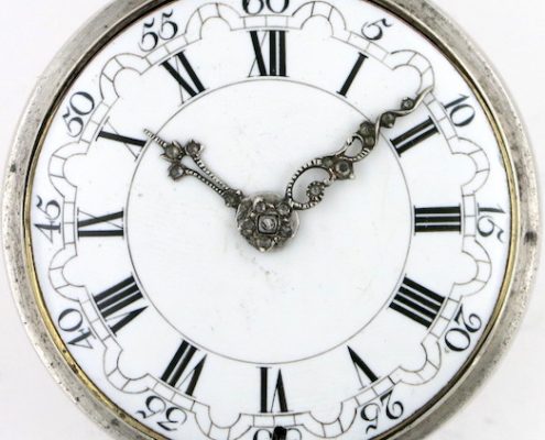 Early Dutch watch with mock pendulum balance