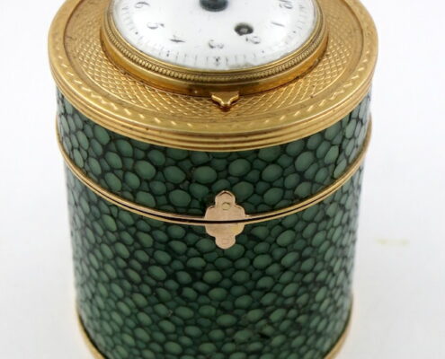 Gold & shagreen cased verge