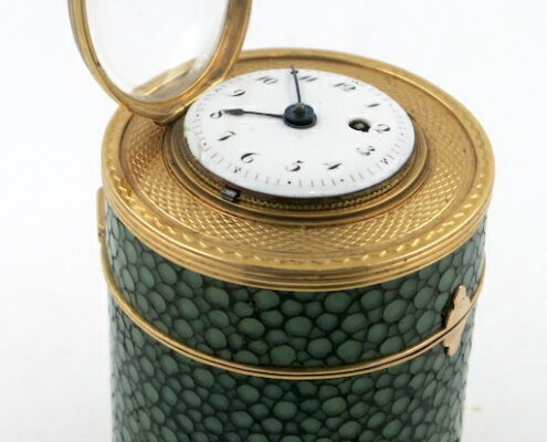 Gold & shagreen cased verge