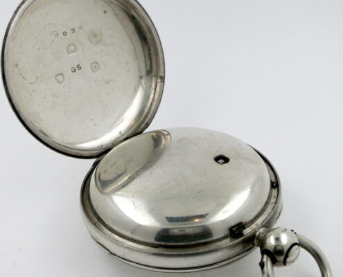 London silver cylinder watch