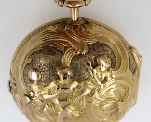 Gold repousse pair cases