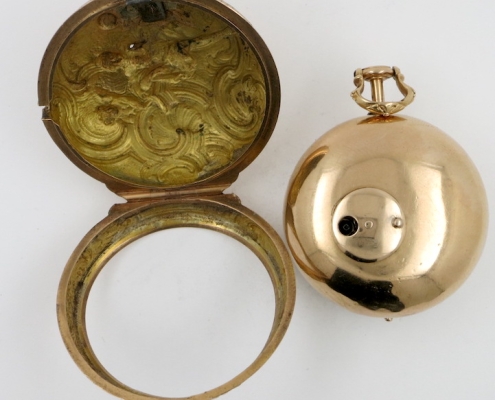 Gold repousse pair cases