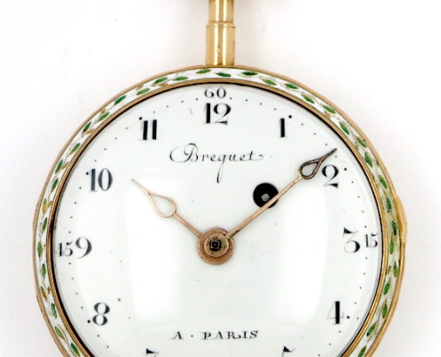 Swiss Gold Enamel Watch Cylinder