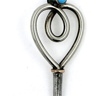 Silver & Turquoise Watch Key