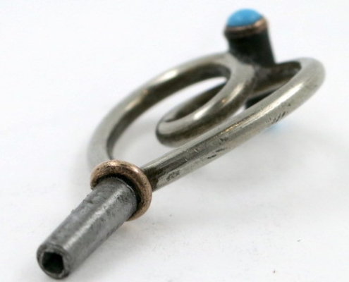 Silver & Turquoise Watch Key