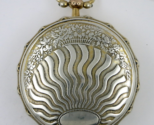 Silver gilt verge pocket watch