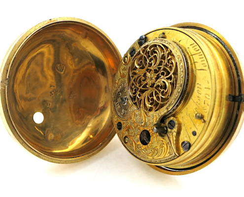 gold & enamel pair cased verge