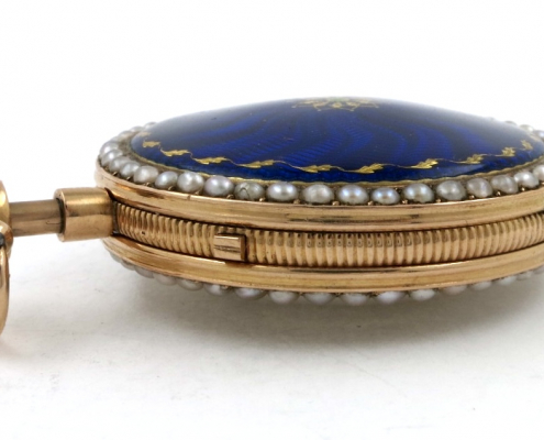 Gold & Enamel Cylinder Repeating Pocket Watch