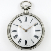 London Silver Pair Cased Pocket Watch