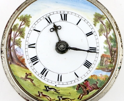 Staffordshire verge with polychrome dial