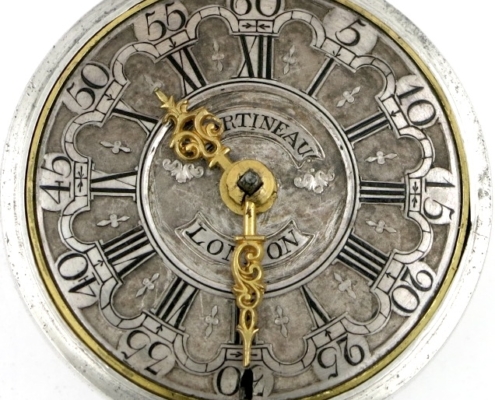 Silver & enamel triple cased pocket watch