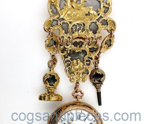 Leroy Paris repousse gold agate