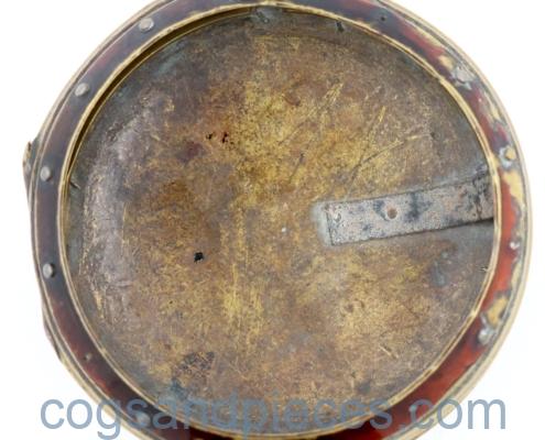 c1780 Outer case Brass & lacquer, 59.5 mm. Price £100