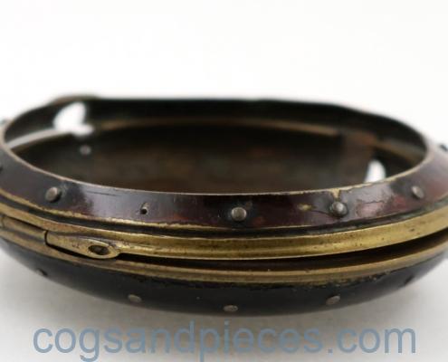 c1780 Outer case Brass & lacquer, 59.5 mm. Price £100