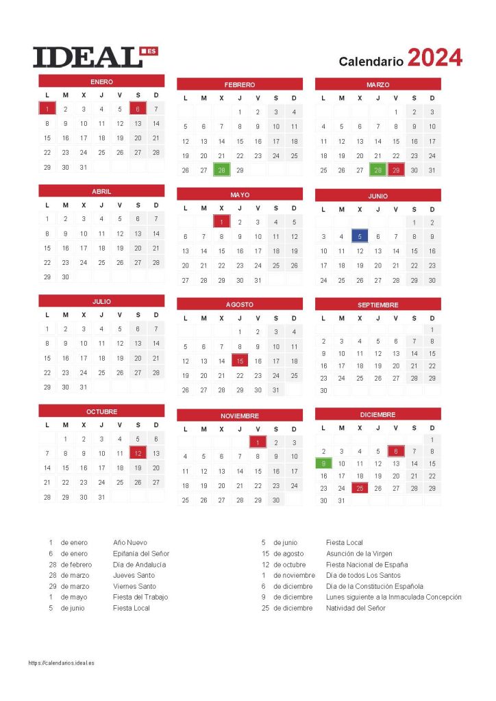 Calendario Laboral Coín 2024 CoinHoy.es