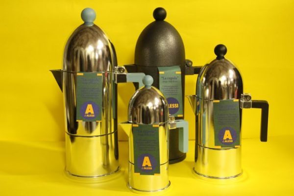 Caffettiera Nera Alessi Espresso Italiano La Cupola - 6 Tazze