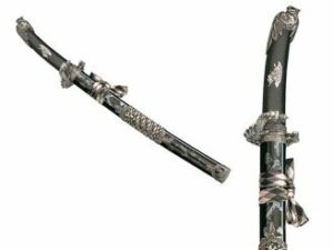 Replica WAKIZASHI manico serpente economica nera