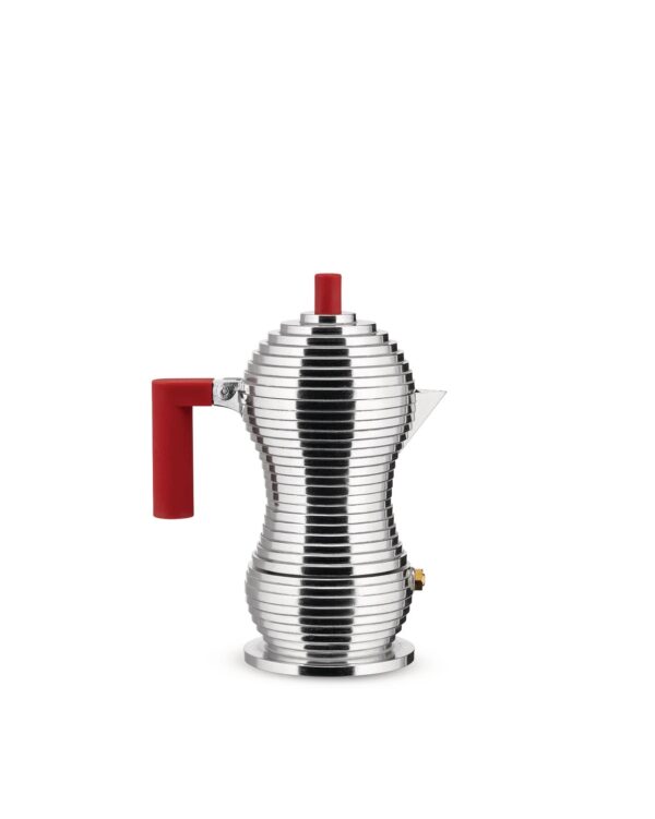 Alessi MDL02/3FM Caffettiera Pulcina induzione Manico Rosso