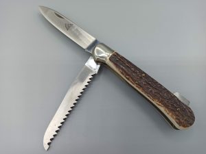 Coltello Jndiana Multiuso Manico Vero Cervo cm 20