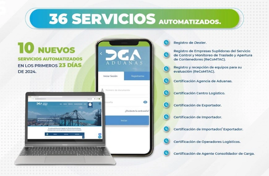 ADUANAS ALCANZA LOS 36 SERVICIOS EN LNEA 