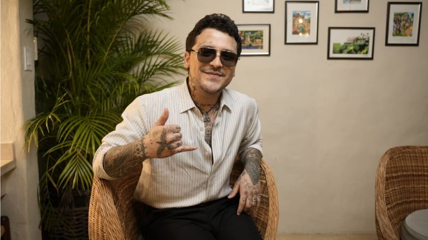 Christian Nodal llega a Altos de Chavón para su esperado concierto de este Sábado Santo