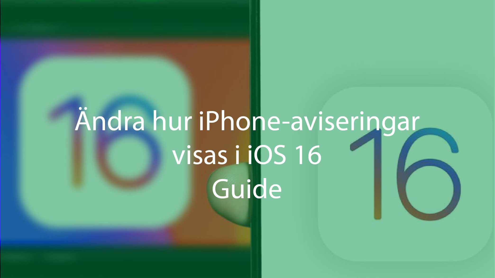 Ändra hur iPhone-aviseringar visas i iOS 16 Guide