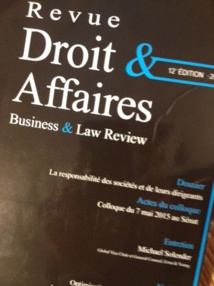 Publication du numéro de janvier 2023 dans la Revue du Droit des Affaires en Afrique (RDAA)